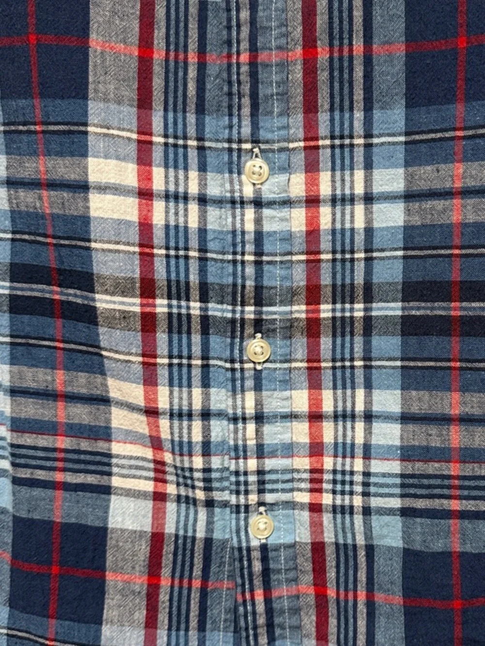 Boys Ralph Lauren Navy, White & Red Plaid Short-Sleeve Button-Down Shirt